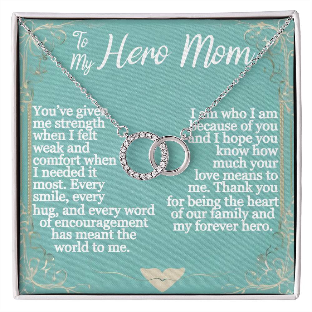 To My Mother - My Hero - Perfect Pair Necklace