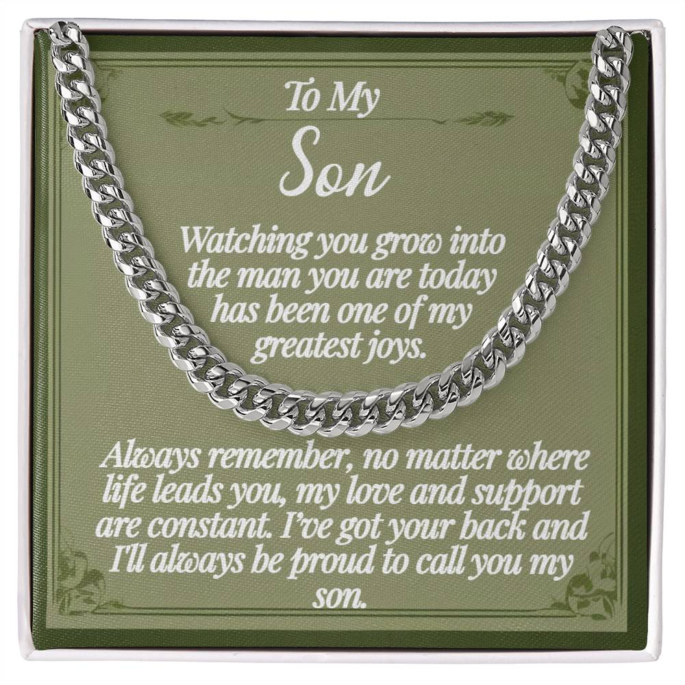 To My Son - Greatest Joy - Cuban Link Chain