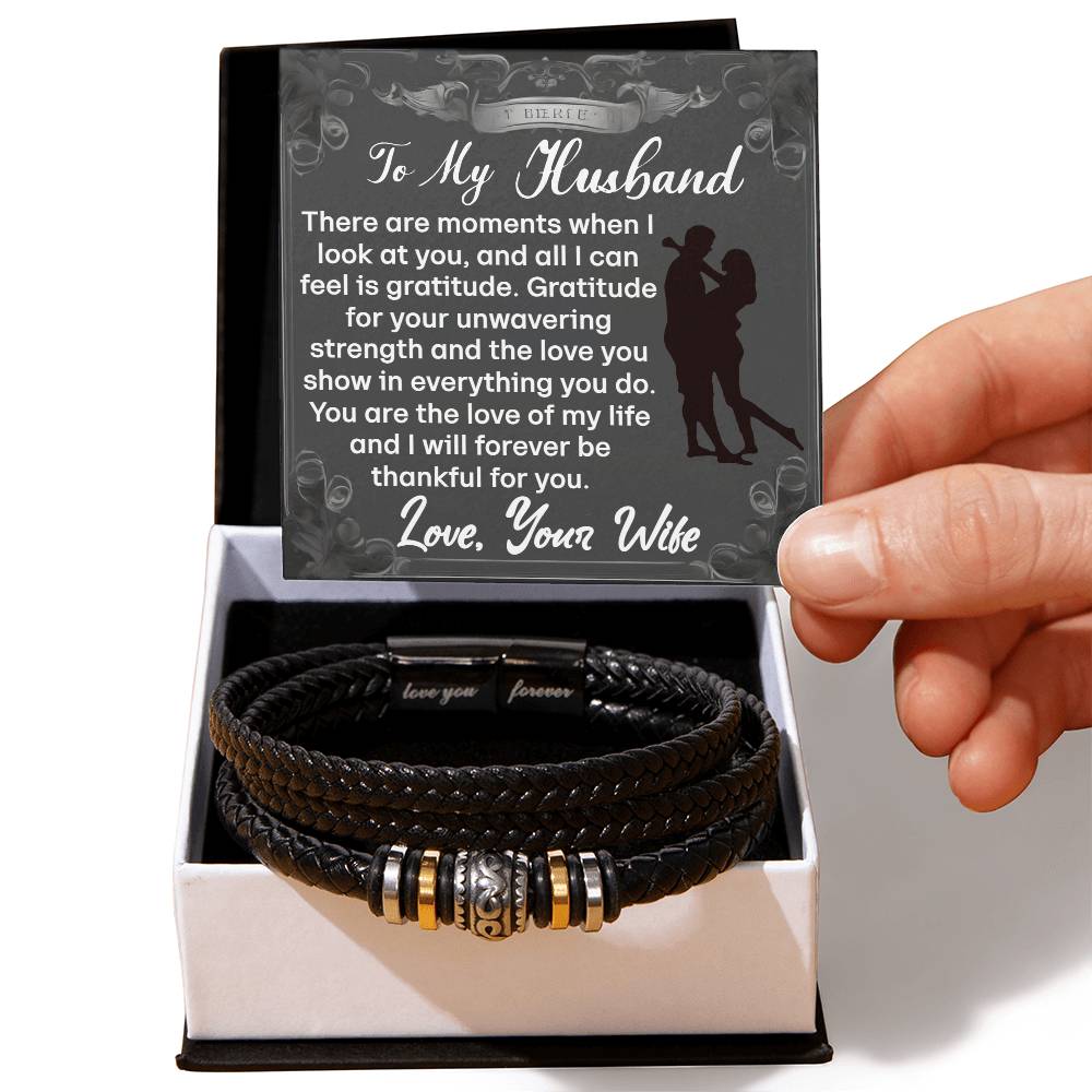 To My Husband - Gratitude - Love You Forever Bracelet