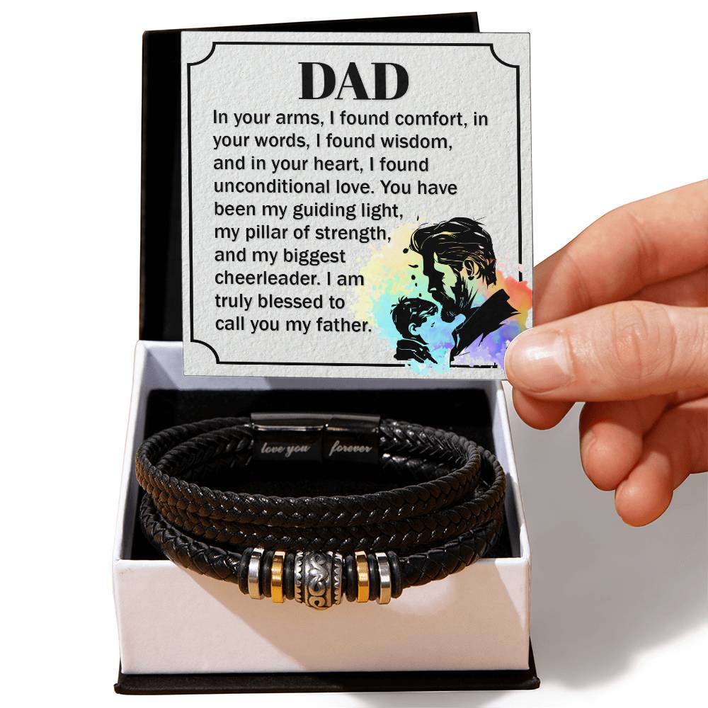 To My Father - My Leader - Love You Forever Bracelet