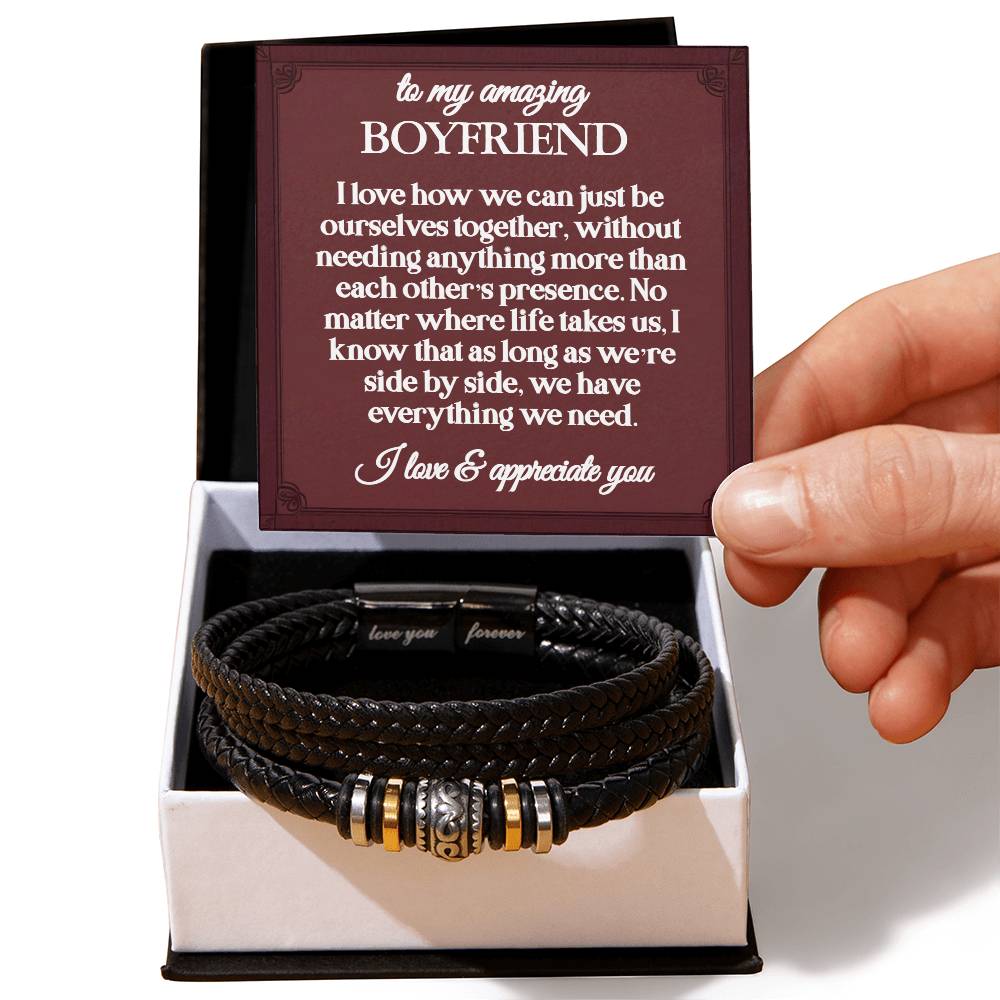 To My Boyfriend - All I Need - Love You Forever Bracelet