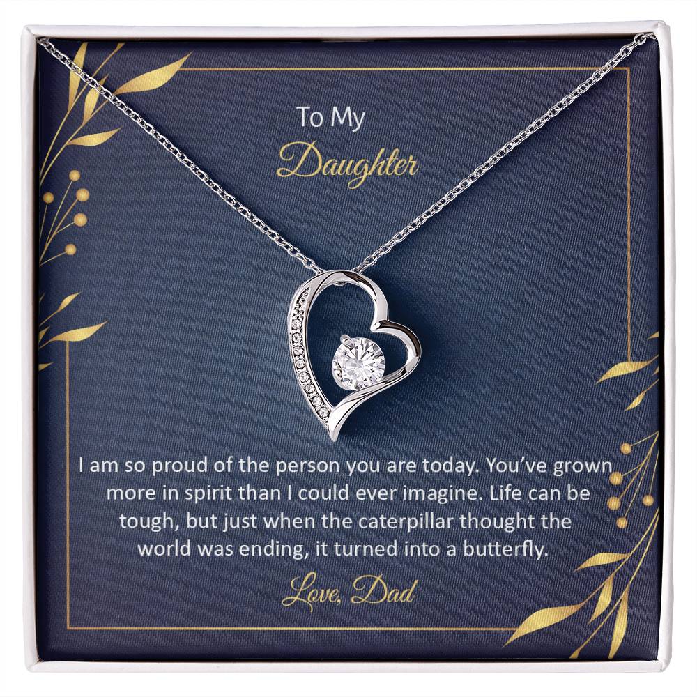 To My Daughter - Pursue - Forever Love Necklace